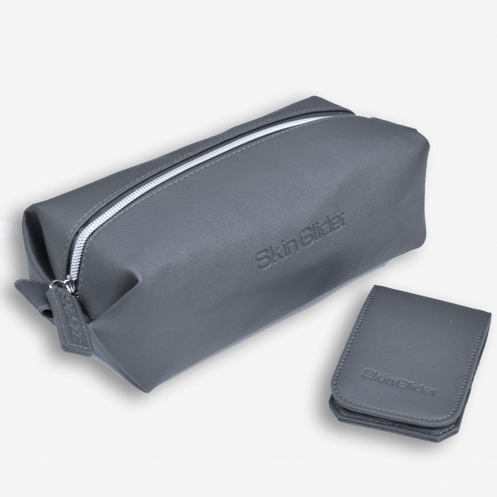 Saffiano faux Leather Toiletry Bag & Nail Hygiene Kit (Nail clipper Kit. Travel Bag